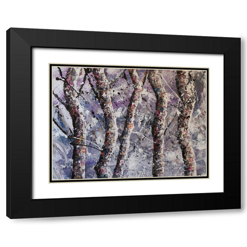 Cool Trees Black Modern Wood Framed Art Print with Double Matting by Foster, Joseph Marshal