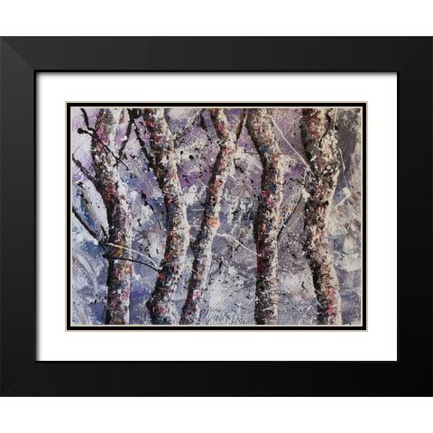 Cool Trees Black Modern Wood Framed Art Print with Double Matting by Foster, Joseph Marshal