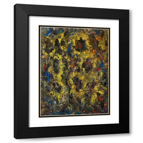 Sunflowers Black Modern Wood Framed Art Print with Double Matting by Foster, Joseph Marshal