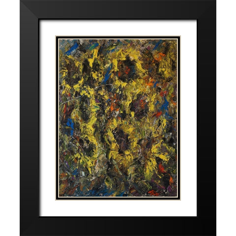 Sunflowers Black Modern Wood Framed Art Print with Double Matting by Foster, Joseph Marshal