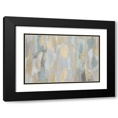 Revelation Aqua Black Modern Wood Framed Art Print with Double Matting by Martin, Jennifer