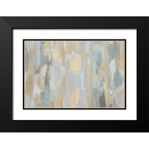 Revelation Aqua Black Modern Wood Framed Art Print with Double Matting by Martin, Jennifer