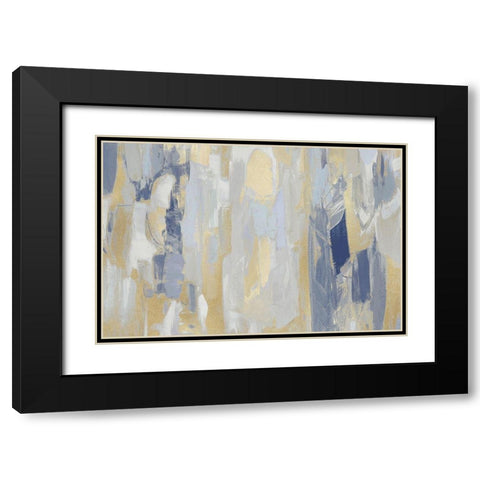 Revelation Blue Black Modern Wood Framed Art Print with Double Matting by Martin, Jennifer