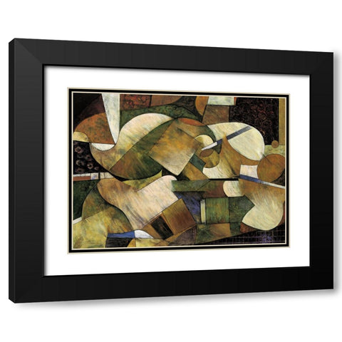 Movement I Black Modern Wood Framed Art Print with Double Matting by Parsons, Jonathan
