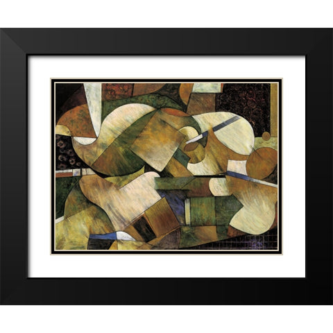 Movement I Black Modern Wood Framed Art Print with Double Matting by Parsons, Jonathan