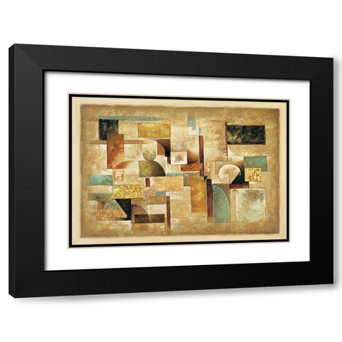 Texture I Black Modern Wood Framed Art Print with Double Matting by Parsons, Jonathan
