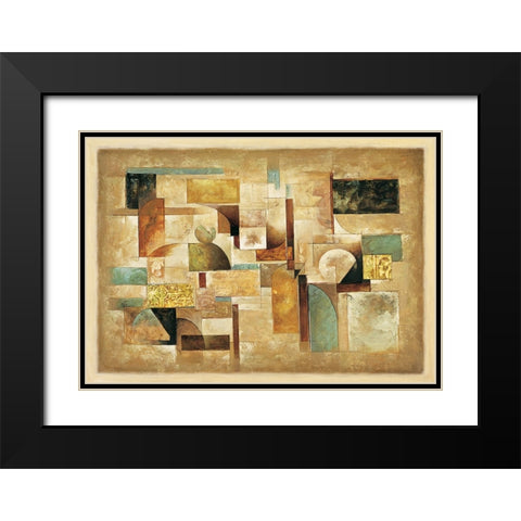 Texture I Black Modern Wood Framed Art Print with Double Matting by Parsons, Jonathan