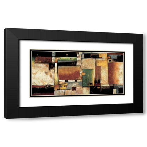 Strata Black Modern Wood Framed Art Print with Double Matting by Parsons, Jonathan
