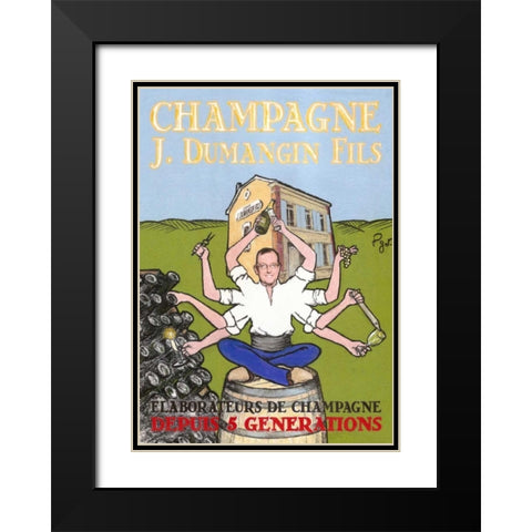 Yogi Black Modern Wood Framed Art Print with Double Matting by Got, Jean-Pierre