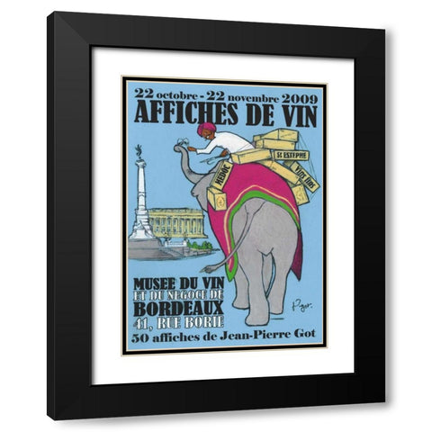 Retour des Indes Black Modern Wood Framed Art Print with Double Matting by Got, Jean-Pierre