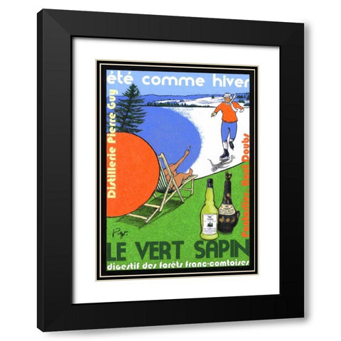 Ete comme Hiver Black Modern Wood Framed Art Print with Double Matting by Got, Jean-Pierre