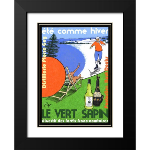 Ete comme Hiver Black Modern Wood Framed Art Print with Double Matting by Got, Jean-Pierre