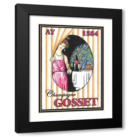 Lever de rideau Black Modern Wood Framed Art Print with Double Matting by Got, Jean-Pierre