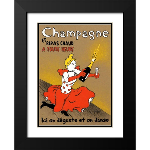 Hommage a Lautrec Black Modern Wood Framed Art Print with Double Matting by Got, Jean-Pierre