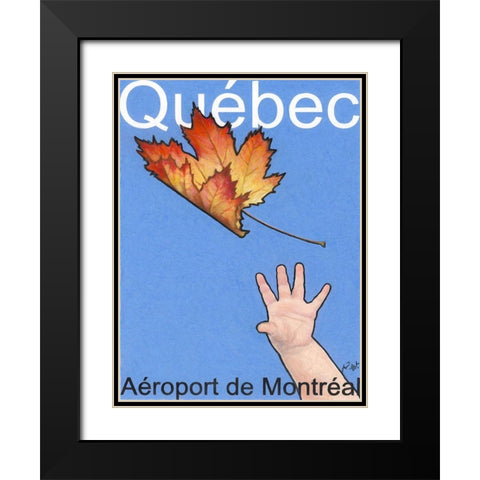 Québec Aéroport de Montréal Black Modern Wood Framed Art Print with Double Matting by Got, Jean Pierre