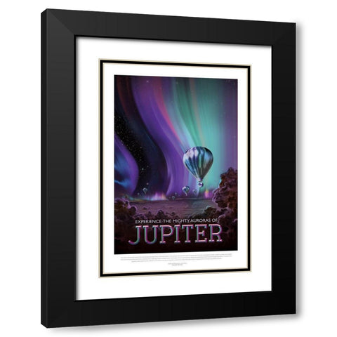 Experience The Mighty Auroras Black Modern Wood Framed Art Print with Double Matting by JPL