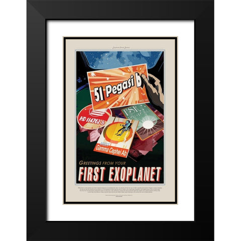 First Exoplanet Black Modern Wood Framed Art Print with Double Matting by JPL