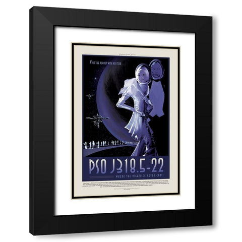 Where The Night Life Never End Black Modern Wood Framed Art Print with Double Matting by JPL