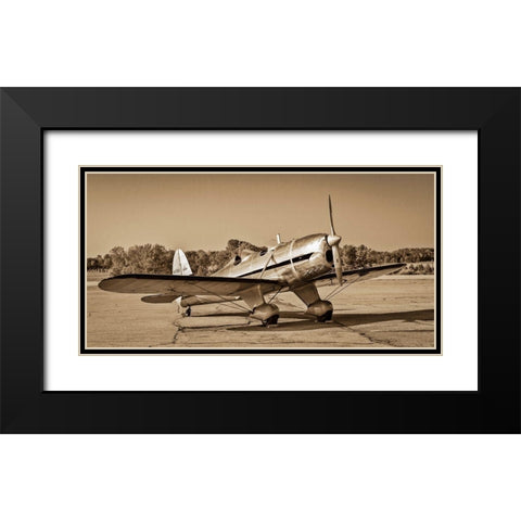 Mono Plane II Black Modern Wood Framed Art Print with Double Matting by Slemp, John