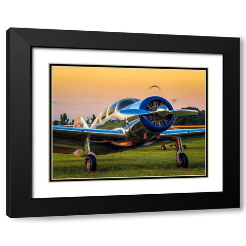 New Day Black Modern Wood Framed Art Print with Double Matting by Slemp, John