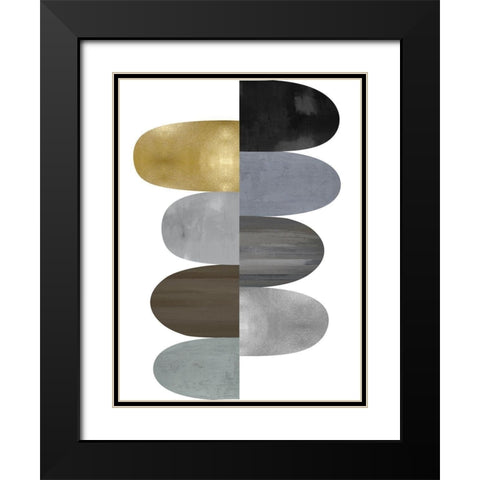 Engaged II Black Modern Wood Framed Art Print with Double Matting by Thompson, Justin