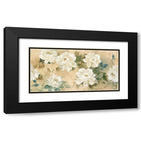 White Petals Black Modern Wood Framed Art Print with Double Matting by Wilcox, Jil