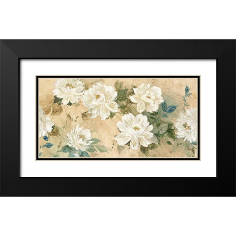 White Petals Black Modern Wood Framed Art Print with Double Matting by Wilcox, Jil