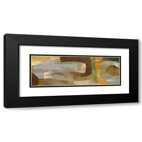 Connectivity Black Modern Wood Framed Art Print with Double Matting by Baker, Kevin