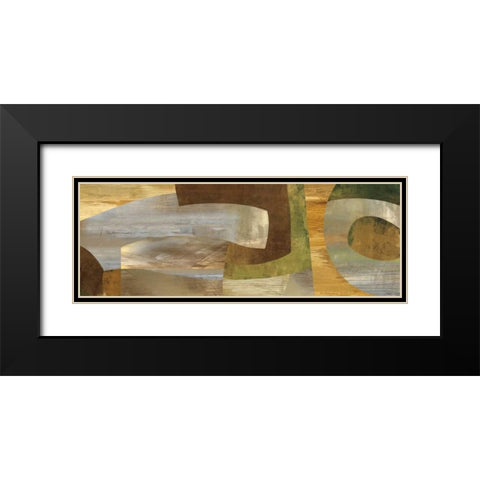 Connectivity Black Modern Wood Framed Art Print with Double Matting by Baker, Kevin