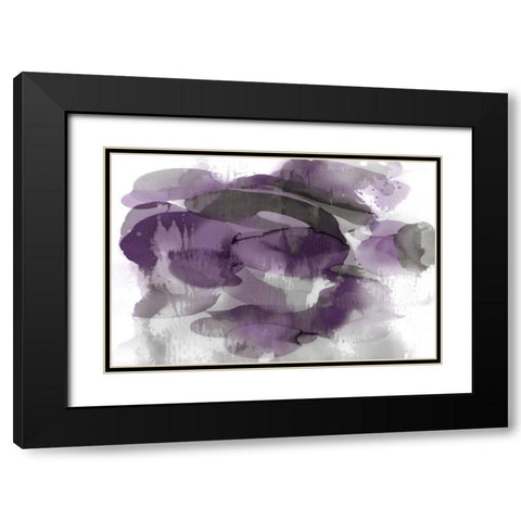 Amethyst Flow II Black Modern Wood Framed Art Print with Double Matting by Jett, Kristina