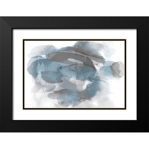 Aqua Flow I Black Modern Wood Framed Art Print with Double Matting by Jett, Kristina