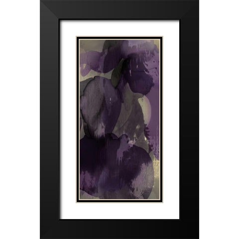 Cascade Amethyst Triptych I Black Modern Wood Framed Art Print with Double Matting by Jett, Kristina