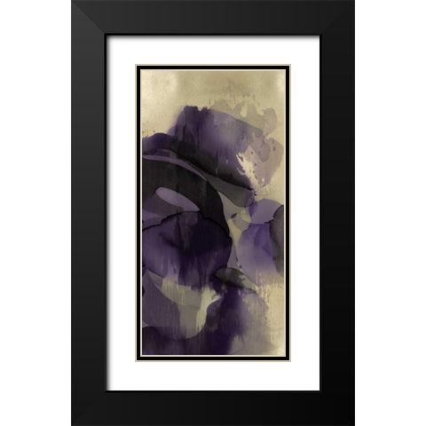 Cascade Amethyst Triptych III Black Modern Wood Framed Art Print with Double Matting by Jett, Kristina