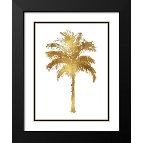 Palm Gold II Black Modern Wood Framed Art Print with Double Matting by Blake, Madeline