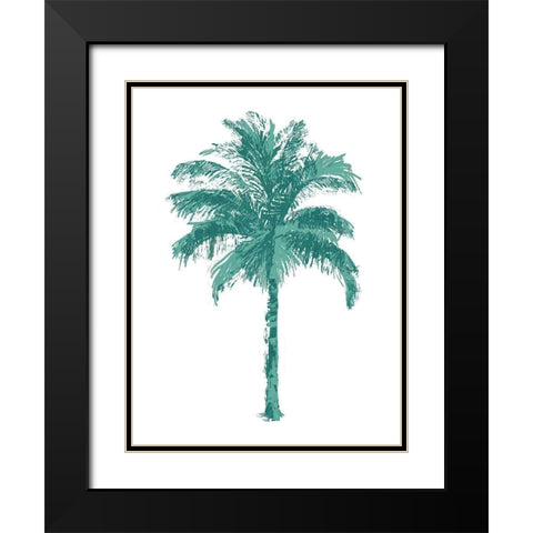 Palm Green II Black Modern Wood Framed Art Print with Double Matting by Blake, Madeline