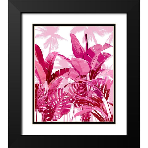 Palm Forest Pink II Black Modern Wood Framed Art Print with Double Matting by Blake, Madeline