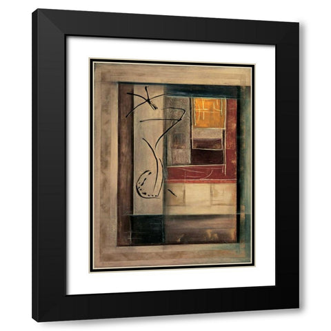 Morgan I Black Modern Wood Framed Art Print with Double Matting by Roberts, Kati