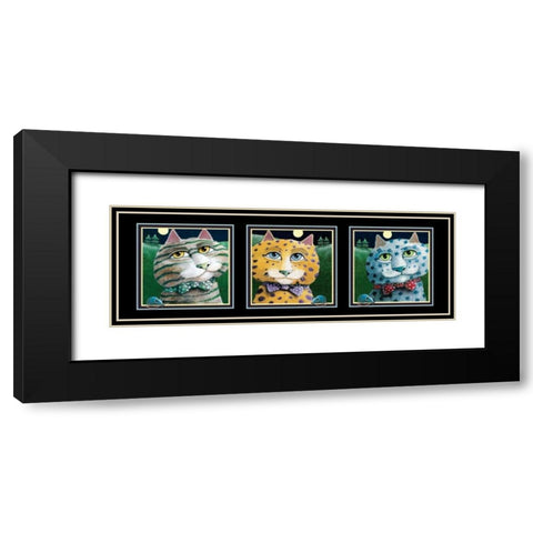 On Safari-Trio I Black Modern Wood Framed Art Print with Double Matting by Seeley, Laura