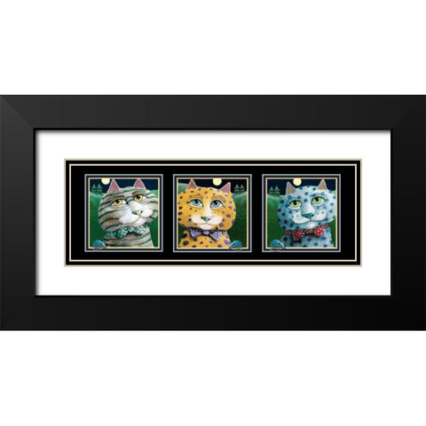 On Safari-Trio I Black Modern Wood Framed Art Print with Double Matting by Seeley, Laura