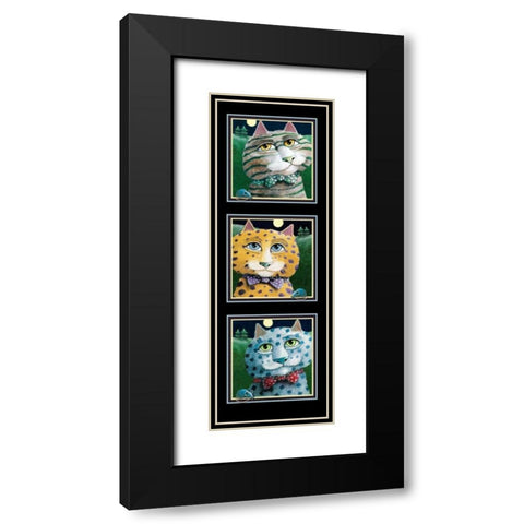 On Safari-Trio II Black Modern Wood Framed Art Print with Double Matting by Seeley, Laura