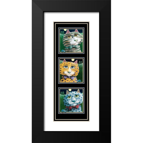 On Safari-Trio II Black Modern Wood Framed Art Print with Double Matting by Seeley, Laura