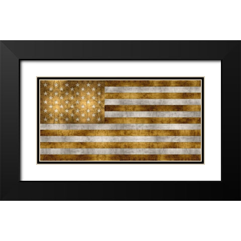 Glory In Gold Black Modern Wood Framed Art Print with Double Matting by Wilson, Luke