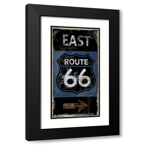 Route 66 East Black Modern Wood Framed Art Print with Double Matting by Wilson, Luke