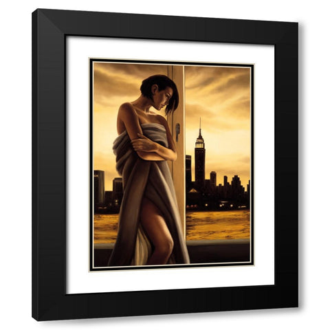 Night Moves Black Modern Wood Framed Art Print with Double Matting by Arellano, Migdalia