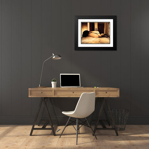 Reverie Black Modern Wood Framed Art Print with Double Matting by Arellano, Migdalia