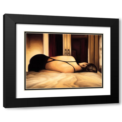 Reverie Black Modern Wood Framed Art Print with Double Matting by Arellano, Migdalia