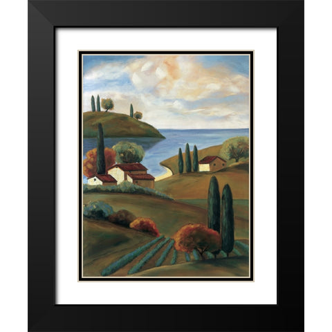 Bayside I Black Modern Wood Framed Art Print with Double Matting by Cooper, Michael