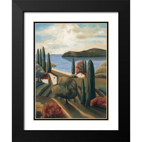 Bayside II Black Modern Wood Framed Art Print with Double Matting by Cooper, Michael