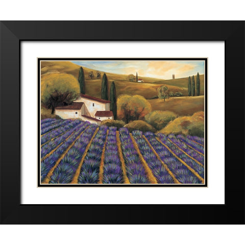 Field of Lavender II Black Modern Wood Framed Art Print with Double Matting by Cooper, Michael
