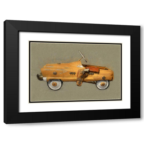 Roy Rogers Pedal Car Black Modern Wood Framed Art Print with Double Matting by Calkins, Michelle